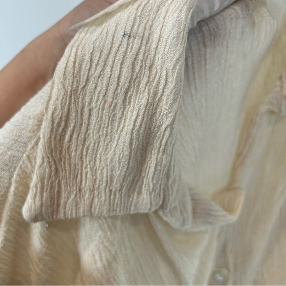 Savannah Morrow The Label long Sleeve button down shirt small women silk bamboo - Picture 7 of 9